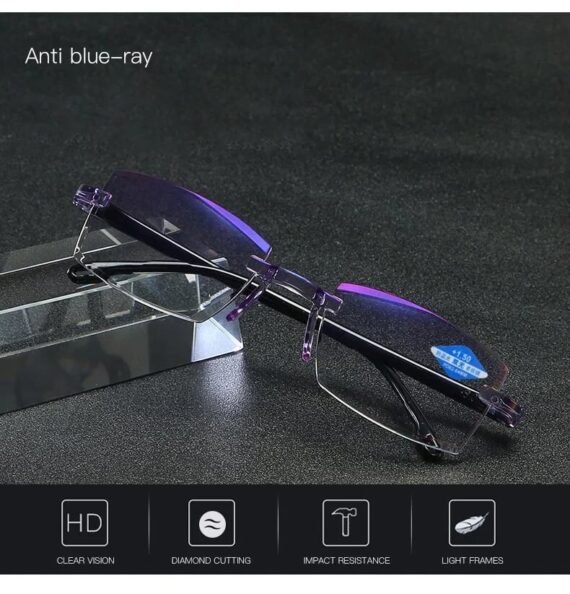 ⚡LAST DAY🔥2024 New Sapphire high hardness anti-blue progressive Far And Near Dual-Use Reading Glasses✨
