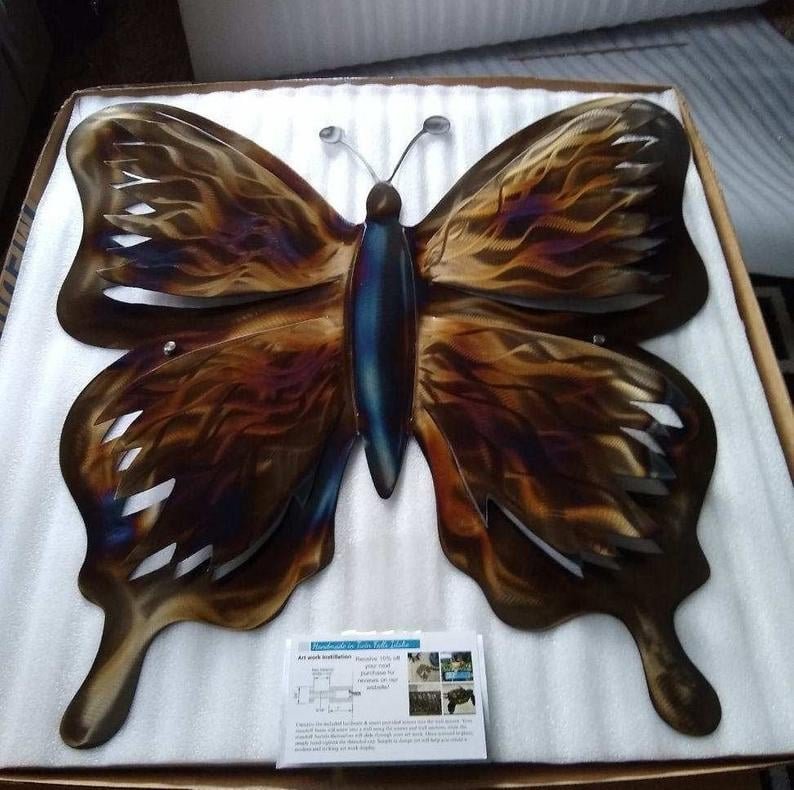 Metal Butterfly 3D Plasma Cut Sculpture