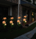 LAST DAY 50% OFF - SPRING ARTIFICIAL ROSE SOLAR GARDEN STAKE LIGHTS