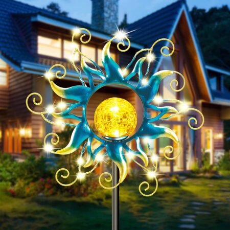 Kacux Solar Garden Metal Sun Lights Decor