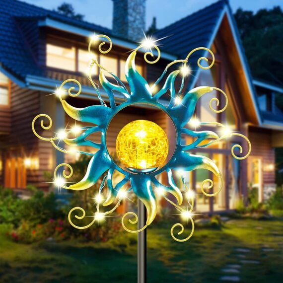 Kacux Solar Garden Metal Sun Lights Decor