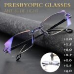 ⚡LAST DAY🔥2024 New Sapphire high hardness anti-blue progressive Far And Near Dual-Use Reading Glasses✨