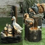 Duck And Squirrel Family Patio Graden Decor