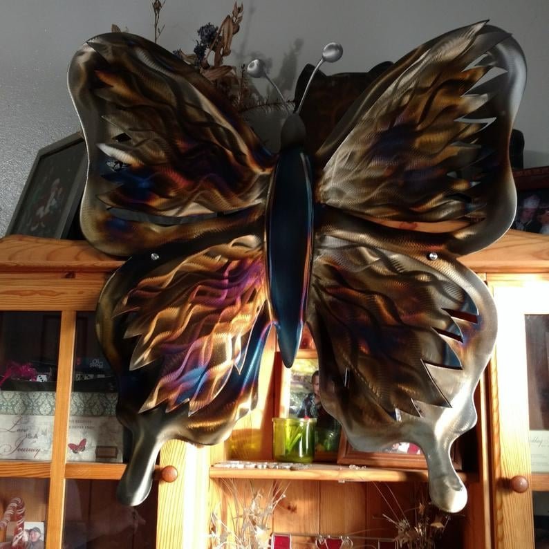 Metal Butterfly 3D Plasma Cut Sculpture