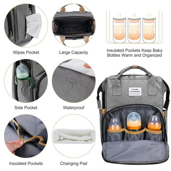 🔥Clearance Price🔥 Diaper Bag Backpack with Changing Station😍