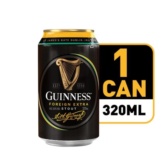 24 x 320ml，🍺Guinness Foreign Extra Stout Can, 🛒Clearance Price RM 8.85👇