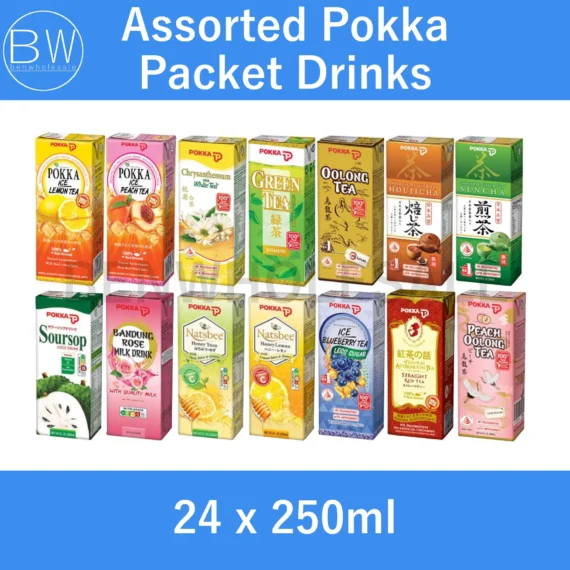24 x 250ml，🧃Assorted Pokka Packet Drinks【Carton Bundle】(Green Tea/ Lemon Tea/ Oolong Tea/ Peach Tea/ Houjicha/ Chrysanthemum)，🛒Clearance Price RM 8.85👇