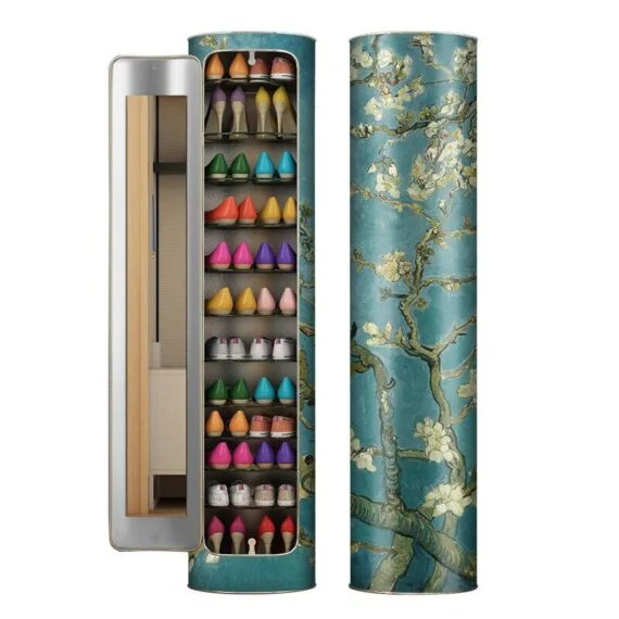 🎉خزانة أحذية دوارة معقمة ذكية