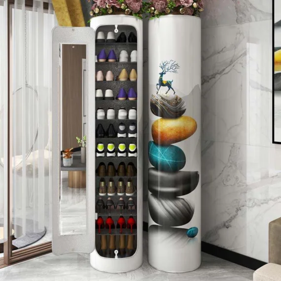 🎉خزانة أحذية دوارة معقمة ذكية