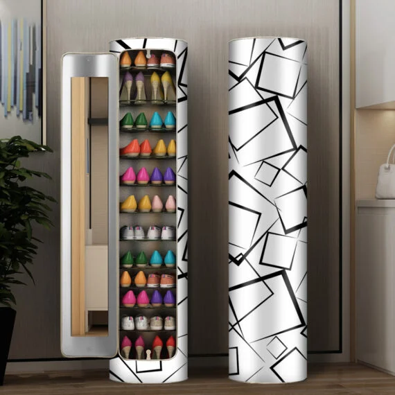 🎉خزانة أحذية دوارة معقمة ذكية