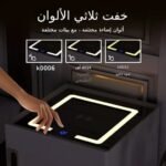 ⏰طاولة جانبية ذكية مع خزنة، طاولة جانبية LED متعددة الوظائف، طاولة جانبية حديثة مع 3 ألوان LED، محطة شحن لاسلكية، طاولة بجانب السرير لغرفة النوم