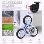 ⚡Clearance Price 17.59 ر.ق🎁FELICON Folding Climber Utility Cart Rolling Crate Tote on Rotate Wheels with Adjustable Handle Hidden Lid Cup Holder Storage Toolbox for Teacher Office File Move Shop Travel Laundry Grocery