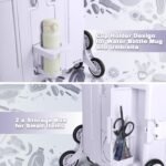 ⚡Clearance Price 17.59 ر.ق🎁FELICON Folding Climber Utility Cart Rolling Crate Tote on Rotate Wheels with Adjustable Handle Hidden Lid Cup Holder Storage Toolbox for Teacher Office File Move Shop Travel Laundry Grocery